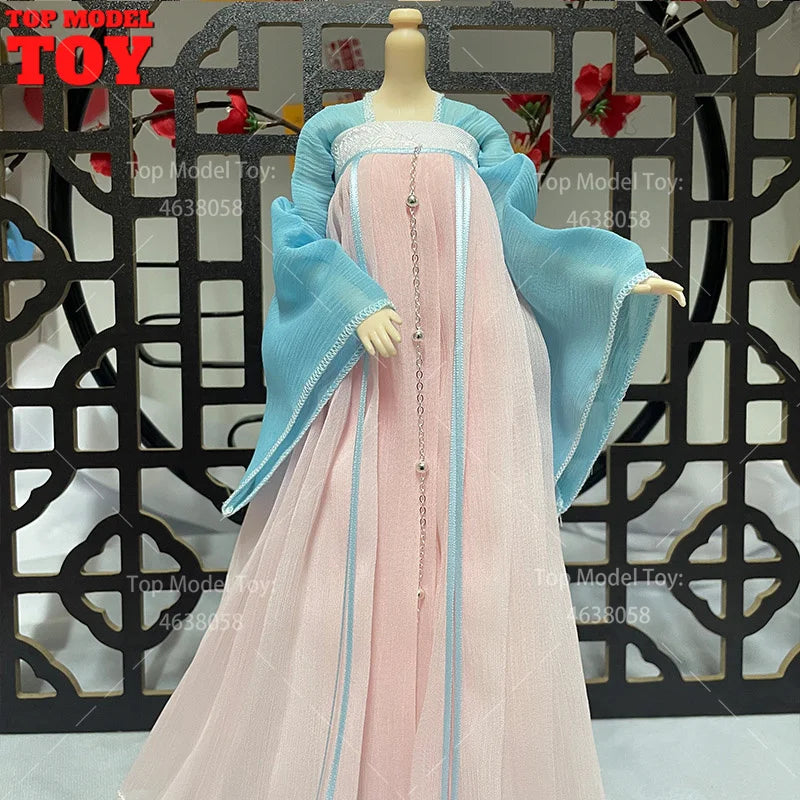 30cm 1/6 Doll Clothes – Style Printed Hanfu Outfit for 12" Female Action Figure Toy