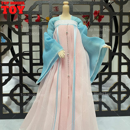 30cm 1/6 Doll Clothes – Style Printed Hanfu Outfit for 12" Female Action Figure Toy