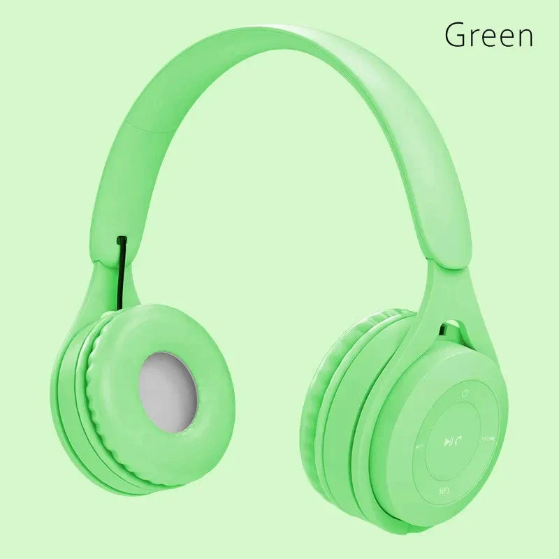 Y08 Wireless Bluetooth Macaron Headphones – Stereo Headband Gaming Headset with Mic for Mobile, Tablet & Gamer Girls