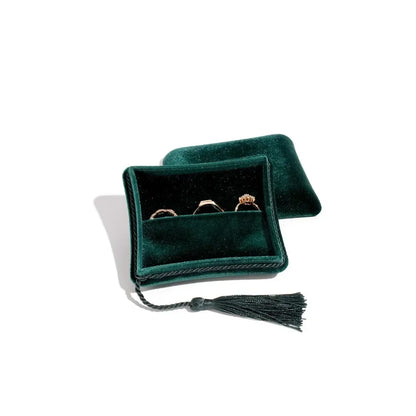 High-Quality Velvet Tassel Jewelry Box – Portable Soft Storage Case for Multifunctional Jewelry & Accessories