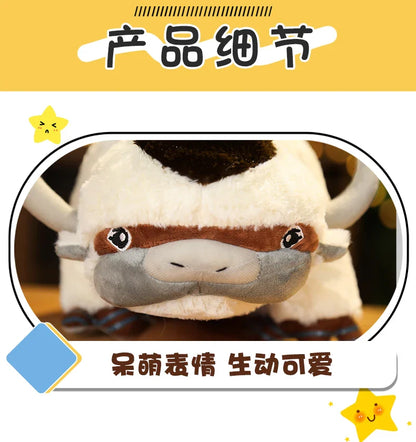 Kawaii Anime Appa Plushie – Bull Cow Stuffed Doll Toy, Christmas Gift Inspired by Avatar Aang The Last Airbender