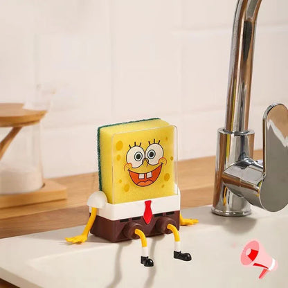 SpongeBob SquarePants Dish Washing Brush – Reusable Sponge and Scouring Pad for Kitchen Cleaning