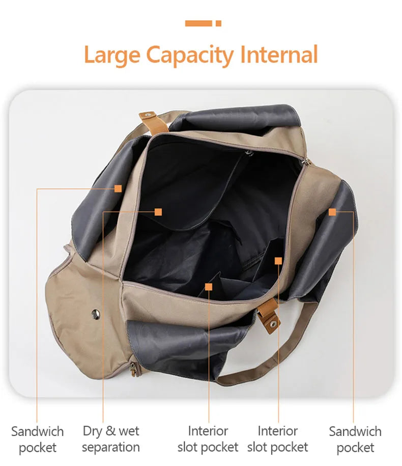 Women's Yoga Mat Bag - Gym Sports Shoulder Tote, Dry Wet Travel Storage for Fitness & Dance
