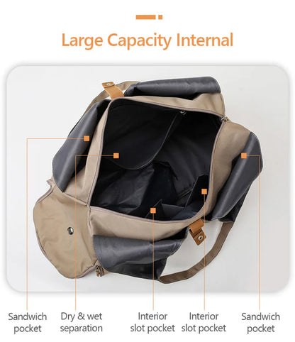 Women's Yoga Mat Bag - Gym Sports Shoulder Tote, Dry Wet Travel Storage for Fitness & Dance