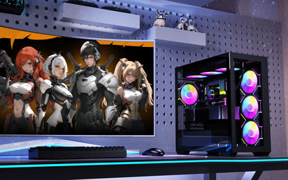 Aigo AM12 RGB PC Fan Kit — 120mm ARGB Water Cooler & Case Cooling Fans with 6-Pin Controller