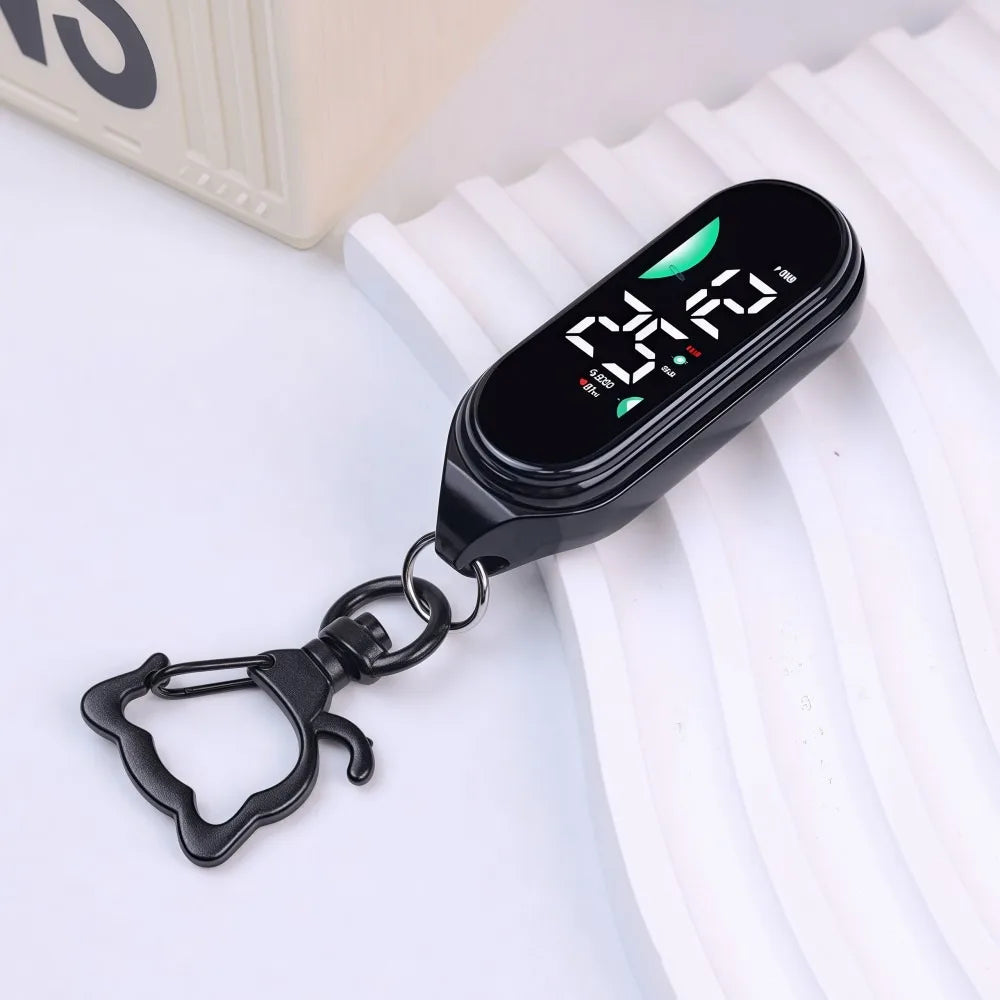 LED Digital Pocket Watch - Waterproof Hanging Carabiner Watch with Luminous Display for Kids & Adults