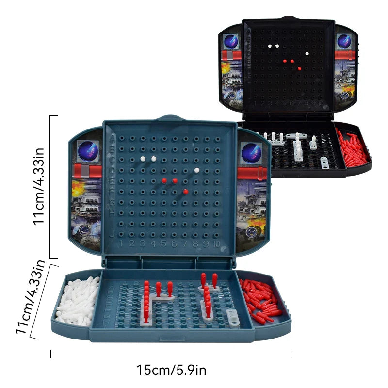 Children's Warship Sea Ship Board Game – Classic Two-Player Battleship Naval Combat Strategy Game for Kids