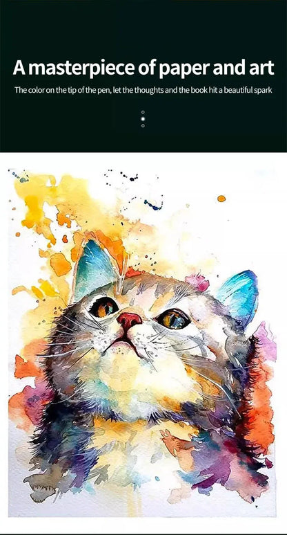 100% Cotton Watercolor Paper Pad – 32K/16K/8K 20 Sheets 200gsm/300gsm Sketchbook for Drawing & Painting