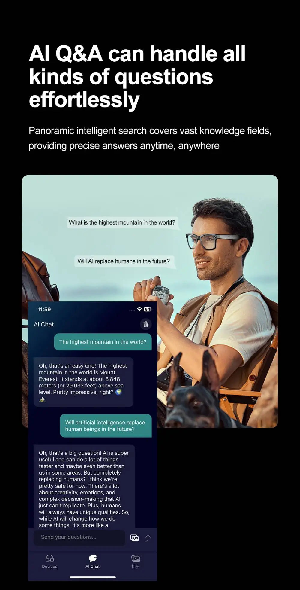 2025 Xiaomi Smart Glasses — AI Interactive Translation & Photography Video Smart Sunglasses for iOS & Android