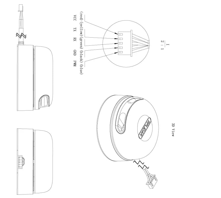SLAMTEC RPLIDAR A2M12 – 360° Laser Range Scanner, 12m Triangular Lidar Mapper Sensor Measurement Tool