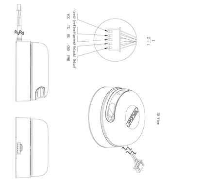 SLAMTEC RPLIDAR A2M12 – 360° Laser Range Scanner, 12m Triangular Lidar Mapper Sensor Measurement Tool
