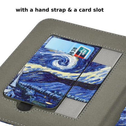 KOBO Libra 7" Leather Case – Hand Strap, Stand & Card Slot Cover for Libra Colour, Libra 2, Libra H2O (N428/N418/N873)