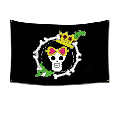 One Piece Pirate Skull Flag – Luffy Straw Hat Pirates Wall Decor & Banner for Kids' Bedroom, Gift