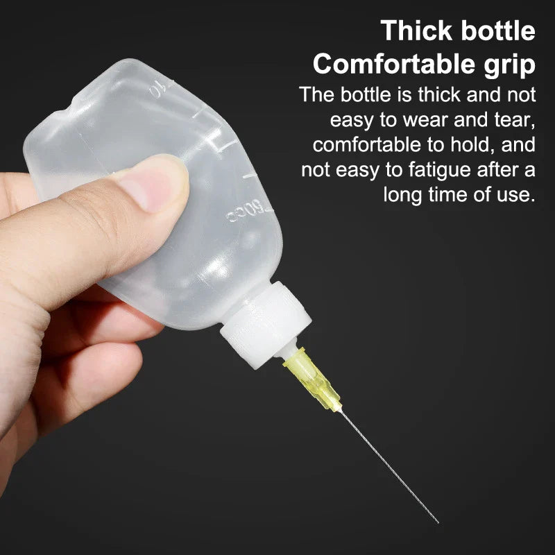 50ML Plastic Alcohol Dispenser Bottle – For Rosin, Solder Flux Paste, PCB Cleaning & Phone Welding Repair Tools