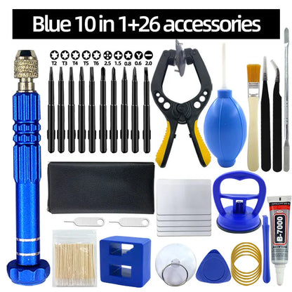 Mobile Phone Repair Tool Kit – Screwdriver, Tablet Battery Disassembly, Screen Opening & Dust Cleaning Set with Small Pentagon Tools