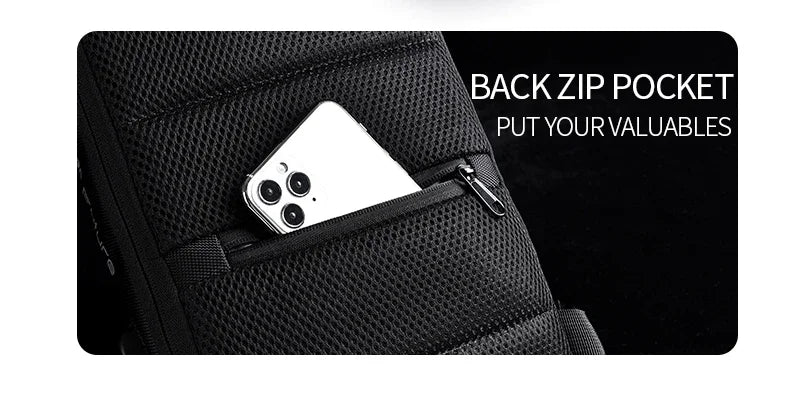 Designer Multifunction Anti-Theft USB Shoulder Bag – Travel Crossbody Messenger Sling Chest Bag for Men, Luxury Brand