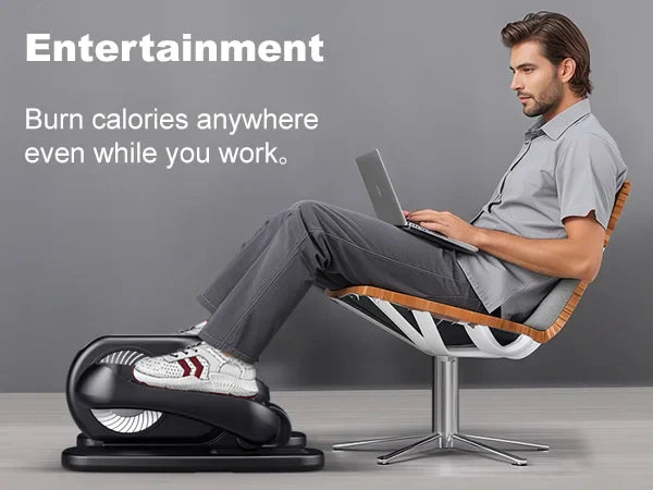 Under Desk Elliptical Machine – Leg Exerciser with Remote Control & 12 Adjustable Speeds, Quiet Elliptical Trainer