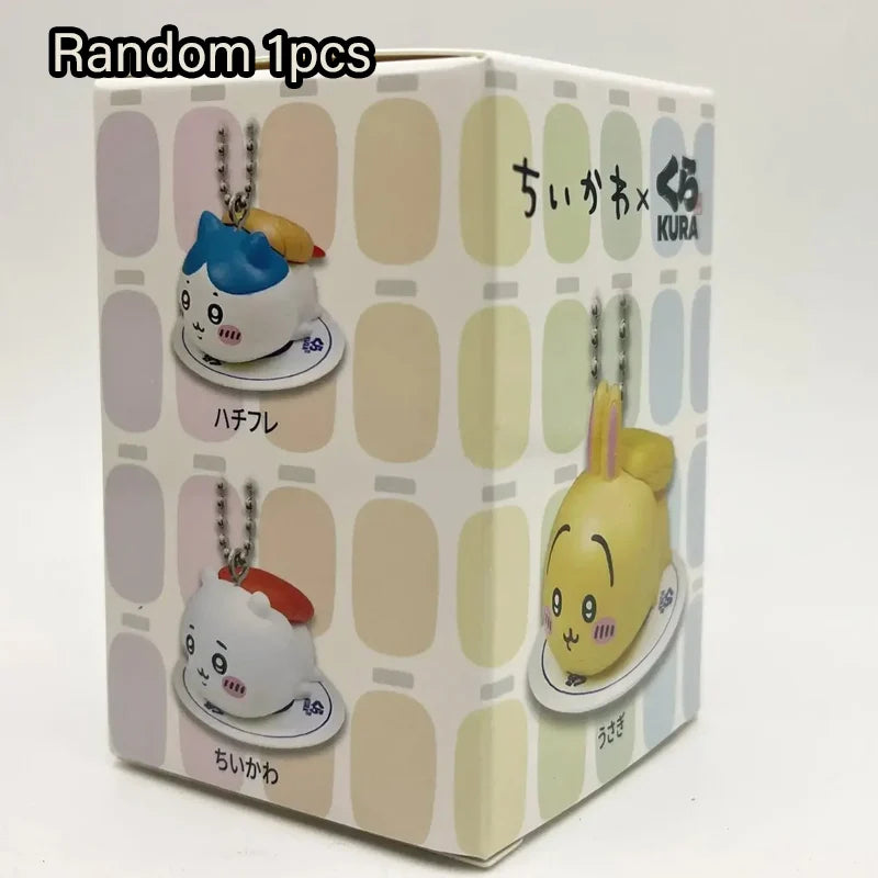 Chiikawa Random Figure Keychain Set – Cute Usagi, Hachiware, Momonga & Kurimanju Collectible Toy Gift for Kids
