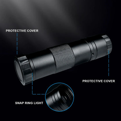 1080P 4K Industrial Microscope – 150X C-Mount Lens with 48MP/13MP Digital Camera, HDMI/USB-C/VGA for PCB Soldering & DIY