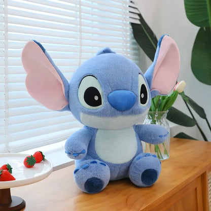Disney Cute Blue Stitch Plush Toy – Kawaii Sleeping Pillow Doll for Girls' Birthday & Anime Gift Lovers