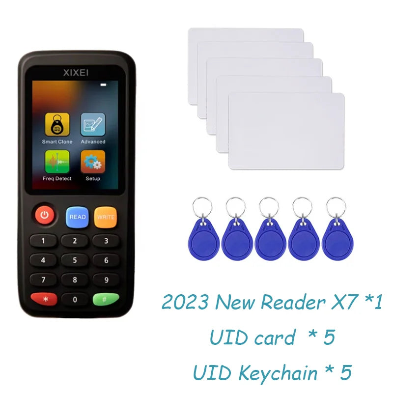 X7 Smart Card Reader RFID Copier IC ID Token Duplicator 125kHz Badge Writer 13.56MHz NFC Programmer