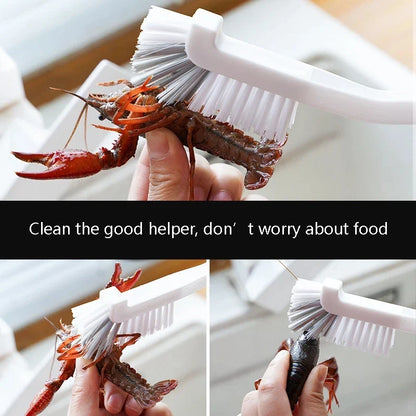 360° Clean Long Handle Brush for Fish Tanks, Milk Bottles, Glass Tubes, and More - Versatile Home Kitchen Cleaning Tool