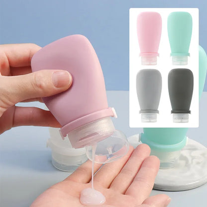Portable Silicone Travel Bottle - Leakproof Cosmetic Storage Container for Refillable Lotion, Shampoo - Squeeze Tube Empty Bottle