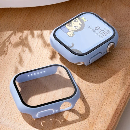 Tempered Glass Apple Watch Case - Full Screen Protector Cover for Series 9, 8, 7, 6, SE 45mm 44mm 41mm 40mm