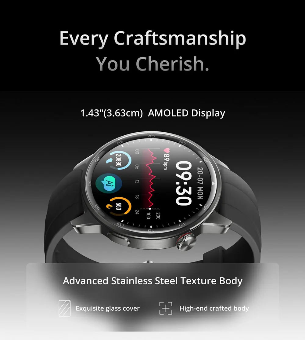 Global Version realme Watch S2 – 1.43'' AMOLED Smartwatch, 20-Day Battery, AI Engine, IP68 Waterproof