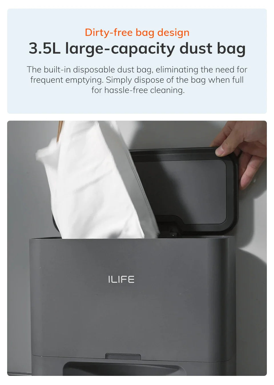 ILIFE T20S LDS Robot Vacuum Cleaner – 5000Pa, Auto Empty Dock, 60-Day Hands-Off Cleaning, Wet/Dry Sweeping & Mopping