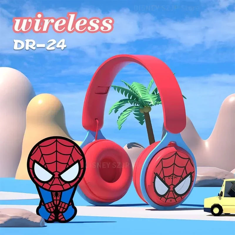 Disney Marvel Y08 Wireless Bluetooth Headphones – Foldable HIFI Surround Sound Earphones for Kids