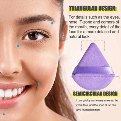 12PCS Velvet Triangle Makeup Sponges – Mini Finger Puffs & Beauty Eggs for Foundation and Liquid Makeup