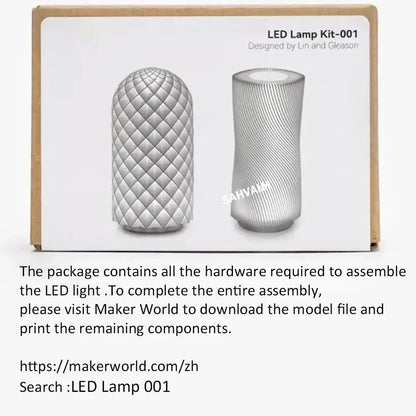 Bambu Lab 3D Printing DIY Creative Model – Wireless Mouse, Aviation Engine, LED Light Kit 001 for 3D Printer