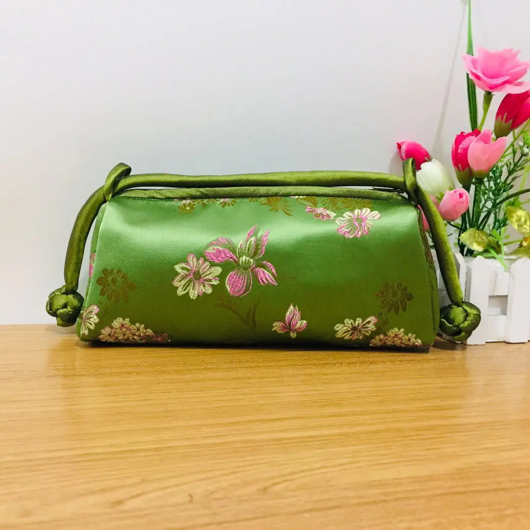 Luxury Silk Embroidered Women’s Handbag – Fashion Elegant Tote Clutch, Handmade Cosplay Style Evening Purse