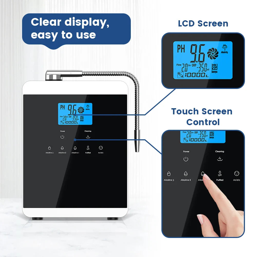 11-Plate Platinum Alkaline Water Ionizer Machine — Household PH 4.5~10.5 Acid & Alkaline Water Generator