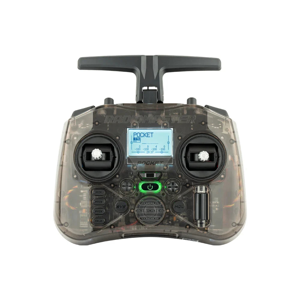 Radiomaster Pocket Hall Gimbal Portable RC Transmitter with Built-in LED Light & Foldable Antenna