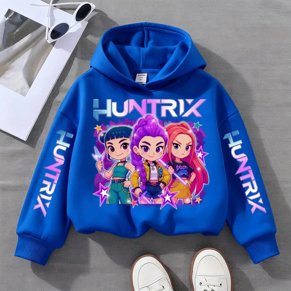 Witch Hunter Group Zoey Cosplay Costume – Girls and Women's Halloween Party Outfit, Demon Hunter Idol Purple Casual Hoodie