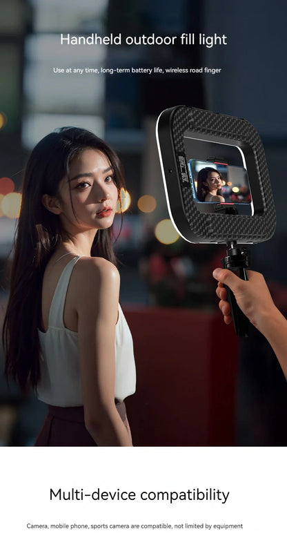 New Handheld Ring LED Light – Rechargeable Portable Fill Light for Mobile Phone, Live Broadcast, Photography, and Selfies