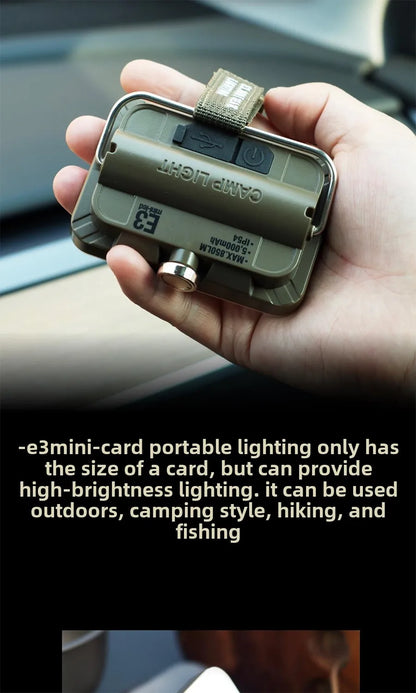 5000mAh LED Camping Tent Light — Rechargeable Waterproof Portable Hanging Night Lamp