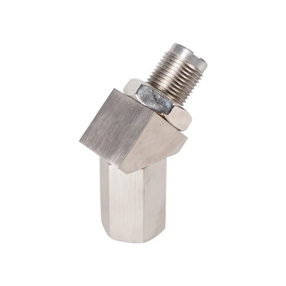 High-Quality 45-Degree O2 Oxygen Sensor Adapter – Aluminum Extender Spacer CEL Eliminator with Catalytic Converter P0420 P0430