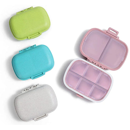 8-Compartment Travel Pill Organizer – Moisture-Proof Pill Case, Portable Medicine & Vitamin Holder for Purse