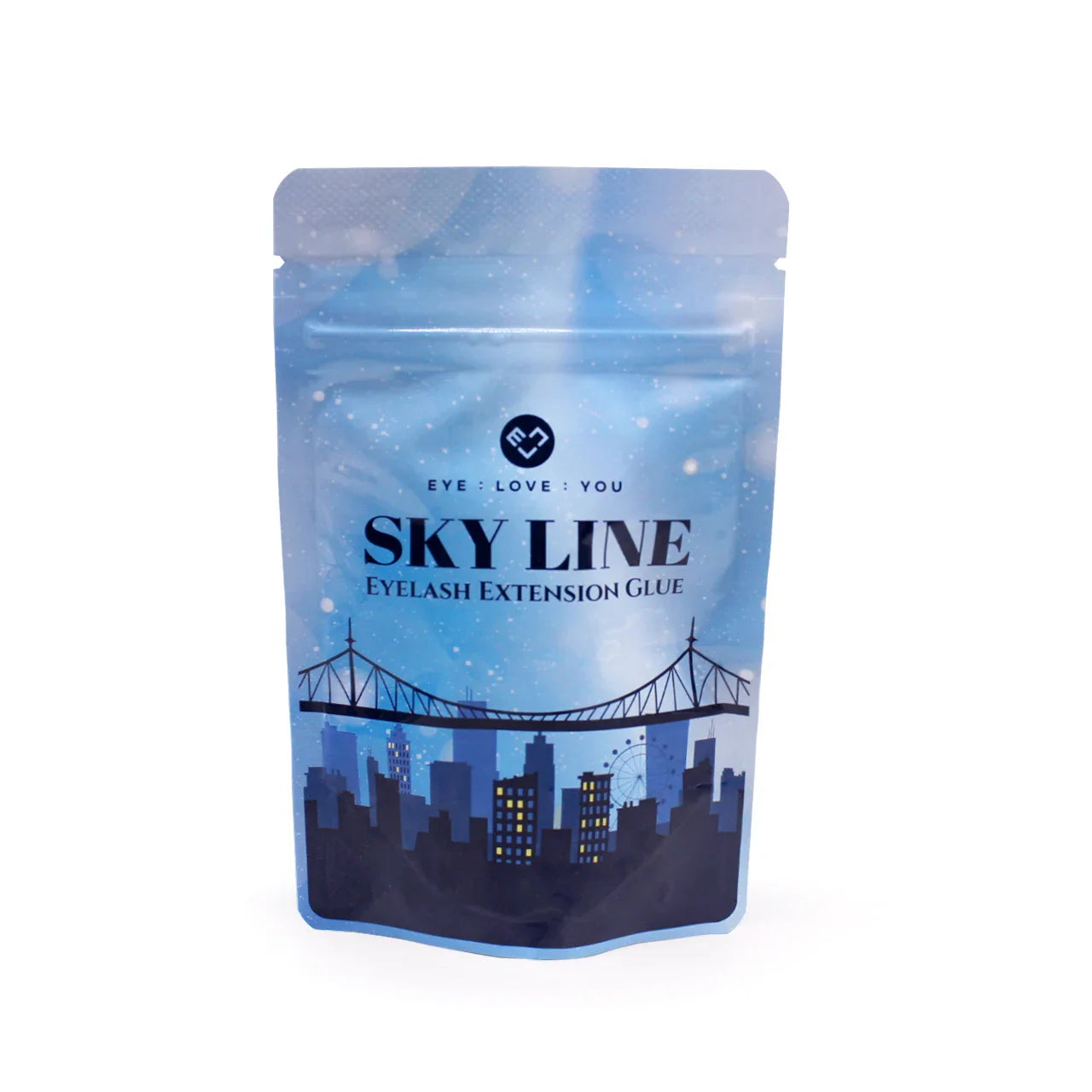 Sky Glue Eyelash Extension Adhesive 5ml – Fast-Drying 0.5s False Lash Glue with Makeup Bag