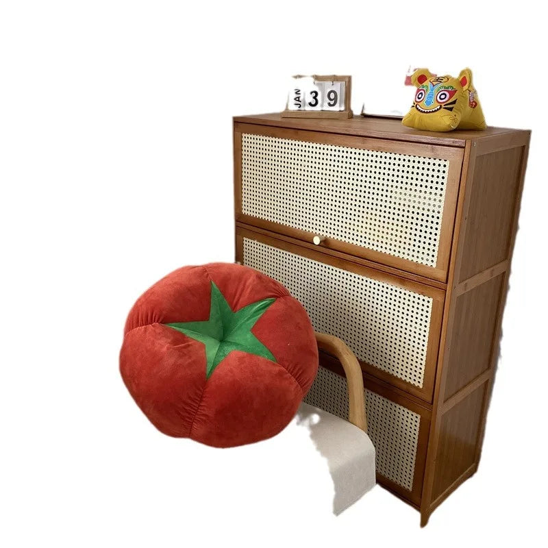 Sofa Bay Window Cushion – Cute Mushroom & Tomato Pillow for Bedroom Room Decoration, Ins Style Ornament