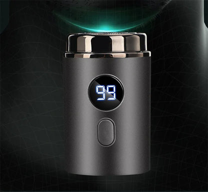 Men’s Electric Mini Shaver | Rechargeable Type-C LED Display Wet & Dry Razor for Home & Travel