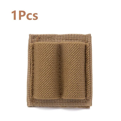 DIZETION Tactical 2-Round Holder Patch – Adhesive Hook & Loop Cartridge Pouch for M4 Shotgun Hunting