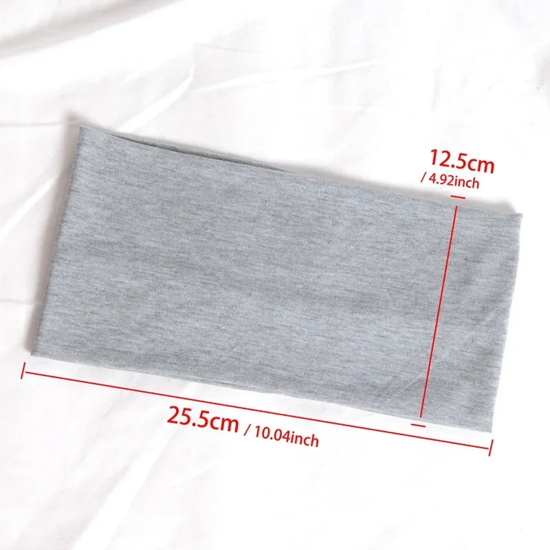 Wide Elastic Sports Headband – Solid Color Soft Hair Band for Running, Yoga, Makeup & Face Washing for Women and Men