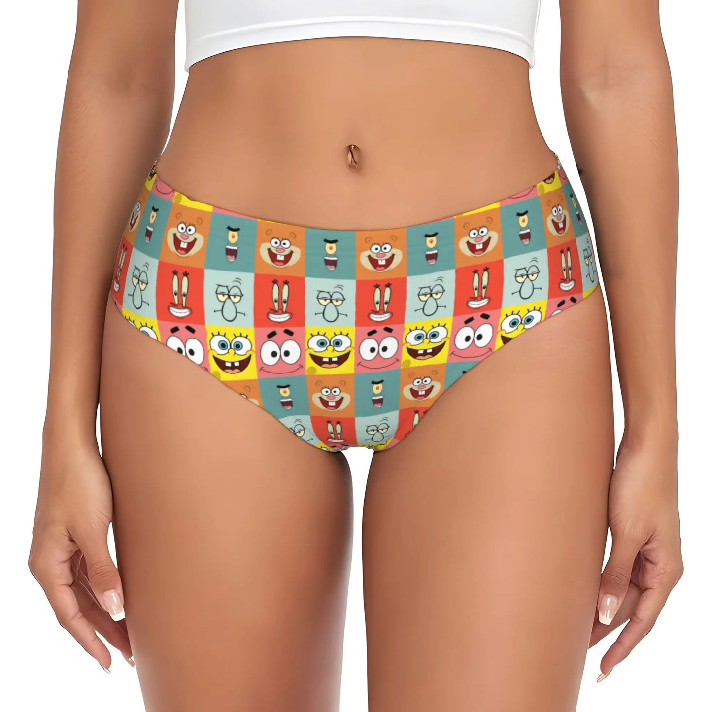 Women’s Anime Graphic Brief Panties - Soft Cartoon Print Underwear