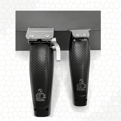 Professional Men’s Hair Clipper Set - Vintage 6500RPM Low-Noise Ceramic Blade Trimmer for Home & Salon Use