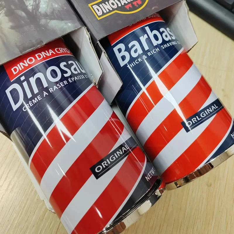 Barbasol Dennis Nedry Dinosaur DNA Jar Model – Jurassic Park Movie Prop Souvenir Desktop Ornament Gift