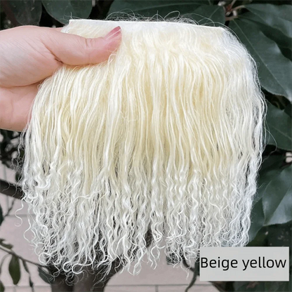 Mongolia Fur Sheepskin Curly Hair Extensions — Cute Wool Texture Wigs for SD, Blyth & BJD Dolls